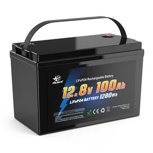 Batteria Lifepo4 di accumulo di energia solare 12v 100ah batteria Lifepo4 per Golf Cart Rv Camping Boats