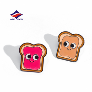 เข็มกลัดโลหะเคลือบแข็งแบบกำหนดเอง ตราสัญลักษณ์<span class=keywords><strong>อาหาร</strong></span> ของที่ระลึก ผลิต 20 ปี ลองจือหยู สำหรับตกแต่งเสื้อผ้า - Product Image 5