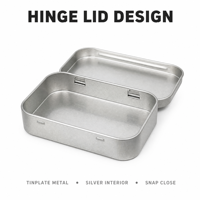 Boîte en fer blanc rectangulaire durable de qualité alimentaire, impression personnalisée OEM pour l'emballage et le stockage du thé, vente en gros