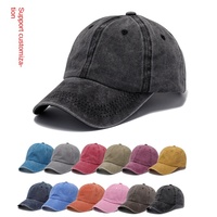 Gorra de béisbol retro unisex con logotipo bordado 3D de algodón lavado con hebilla de metal tela común informal