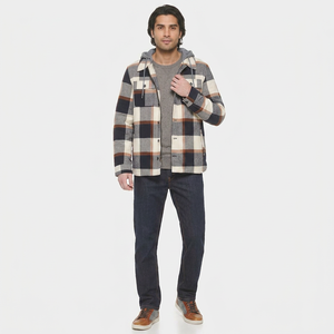 Chaqueta de Franela Clásica y Cómoda con Estampado a Cuadros, Personalizada para Hombre y Mujer, Camisa de Franela con Capucha y Manga Larga - Product Image 1