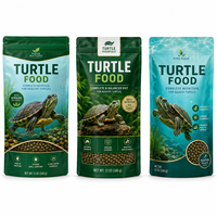 Sachet d'emballage personnalisé pour aliments pour tortues, sachet souple à haute saturation pour animaux aquatiques avec impression réaliste de tortue