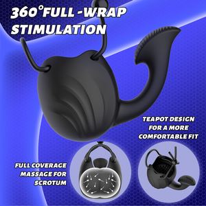 APP-besturing 10 vibratie standring penisring <span class=keywords><strong>vibrator</strong></span> eikeltraining vertraagde ejaculatie testikelstimulator adult toys voor mannen - Product Image 3