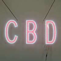 Panneaux LED Publicitaires DELTA-8 à Prix Bas, Fins et Légers, pour Salons de Beauté, Ongleries, et Magasins de CBD (Neon RGB)