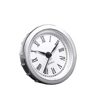 38MM Tamaño pequeño Números Artesanía Cuarzo Plata Reloj Inserta Movimiento