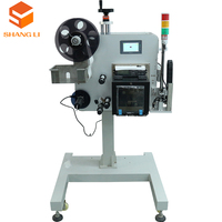 Imprimante d'étiquettes industrielle, applicateur d'étiquettes automatique avec fonction de rétraction de film pour sacs et scellage de boîtes en carton