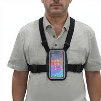 Support de téléphone portable étanche réglable en gros pour usine, fixation de poitrine avec sangle pour téléphones de 4 à 6,9 pouces