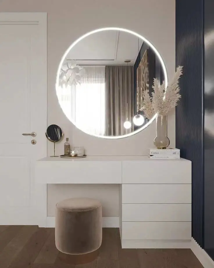 modern bedroom dressing table with mirror