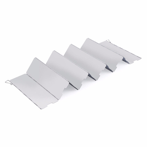 10 plaques <span class=keywords><strong>de</strong></span> protection pliables en aluminium pour cuisinière à <span class=keywords><strong>gaz</strong></span> <span class=keywords><strong>de</strong></span> <span class=keywords><strong>camping</strong></span> et pique-nique, pare-vent pour <span class=keywords><strong>camping</strong></span> en extérieur - Product Image 2