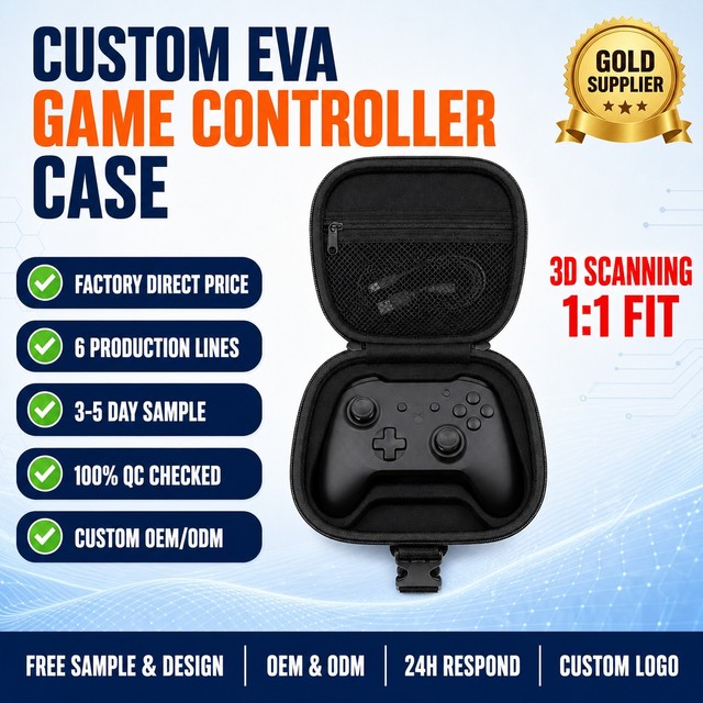 Custom EVA Hard Shell Universal Game Controller Carrying Case Shockproof Waterproof Storage Bag for PS5 PS4 Xbox Switch