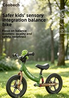 Nouveau Vélo d'équilibre à suspension pour enfants, Trottinette à pousser, Véhicule jouet tout-terrain amortissant les chocs