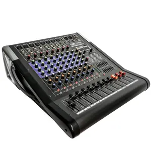 Microfone amplificador digital, usb k mini eco profissional 8 canais mixer console som dj controlador de áudio