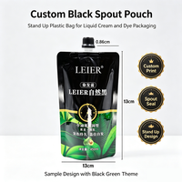Pochette souple à bec verseur de qualité alimentaire avec logo personnalisé pour l'emballage de liquides colorants capillaires