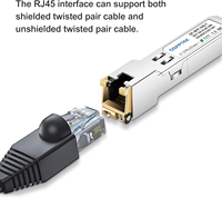 Modul Tembaga 10G RJ45 SFP+ 30m CAT6A Ethernet Transceiver untuk Jaringan Server Router Switch Enterprise