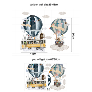 Trang trí nội thất phim hoạt hình động vật khinh khí cầu bé Vườn Ươm dán tường hình ảnh - Product Image 6