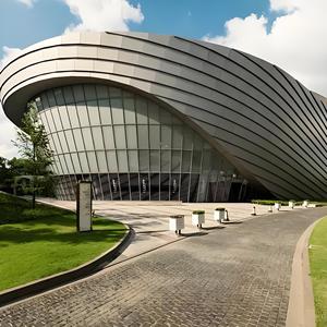 Panneaux de mur-rideau en aluminium modernes avec finition anodisée pour les installations de loisirs, design imperméable - Product Image 6