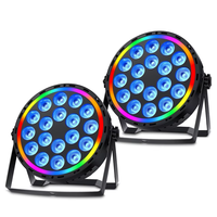 Paquete de 12 Luces LED RGBW 18x6W RGBWA UV 6en1, Iluminación de Efectos Especiales para Escenarios, con Tira Auxiliar DMX512, para Fiestas, Eventos, Bodas, Clubes