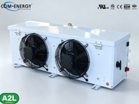 Évaporateur de refroidisseur d'air EA monté au plafond avec tube en cuivre de 12 mm pour entrepôt commercial RT≥0 ° Unité de dégivrage électrique C