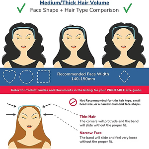 Diademas Étnicas Cuadradas de ABS Grueso para Cabello Rizado, Tamaño Mediano para Mujer - Product Image 6