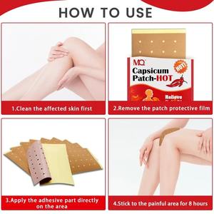 Plâtre au chili en vrac 100% naturel à base de plantes <span class=keywords><strong>Patch</strong></span> thermique longue durée pour les douleurs musculaires du dos - Product Image 5