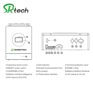 <span class=keywords><strong>Prix</strong></span> d'usine Modèle US <span class=keywords><strong>Onduleur</strong></span> solaire IP54 5kVA 6kVA <span class=keywords><strong>7kVA</strong></span> Hors réseau Monophasé Onde sinusoïdale pure pour raccordement en parallèle - Product Image 3