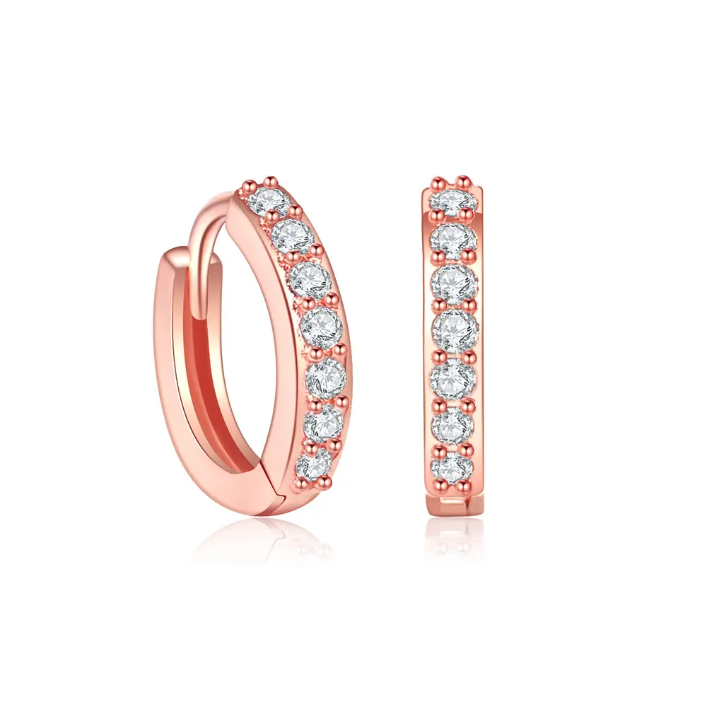 Female Korean Super Flash Single Row Diamond Earrings Single row diamond earrings