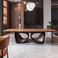 Table à manger rectangulaire moderne de haute qualité en bois massif importé, extensible, convertible, pliable, pour la maison, l'hôtel, l'atelier