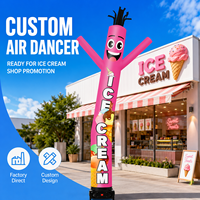 Tube publicitaire gonflable personnalisé avec souffleur Sky Dancer, idéal pour les cérémonies d'ouverture de magasins alimentaires et la publicité extérieure