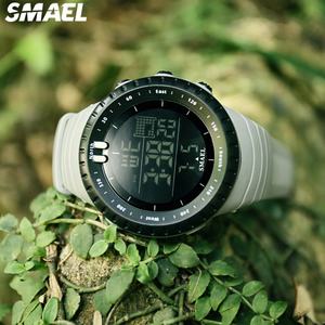 Montres pour hommes d'Asie du Sud-Est, grand cadran, montre numérique, résistante à l'eau 5 bars, LED verte, date numérique, SMAEL 1237, chronomètre sportif au poignet - Product Image 5