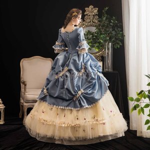 Gửi hàng 1 chiếc Váy dạ hội phong cách Rococo thế kỷ 18, thiết kế riêng, kiểu Baroque hoàng gia, dành cho nữ, trang phục dự tiệc Giáng sinh, trang phục dạ hội sang trọng - Product Image 5
