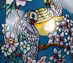 Nouveau <span class=keywords><strong>pot</strong></span> de gingembre bleu en céramique à motif d'oiseau de fleur peint à la main de haute qualité chinois pour la décoration - Product Image 6