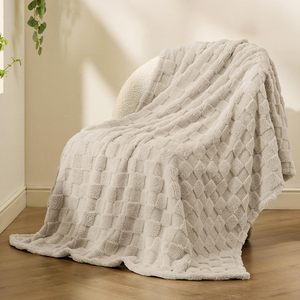 GentleSoft <strong>Neutral</strong> <strong>Throw</strong> Blanket Fleece Blankets Gifts for Women Men Girls, Cute Soft Cozy <strong>Throw</strong> for Bedroom Home Decor Gifts - Product Image 2