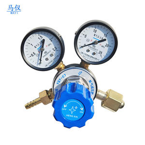 Vanne de cylindre de gaz haute pression à double manomètre YQY-06/07/08 pour GPL et hélium, oxygène, acétylène, vanne de réduction de pression - Product Image 1