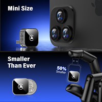 Adaptateur sans fil compact avec surface miroir compatible CarPlay 2-en-1, dongle USB pour voiture, récepteur d'affichage pour connexion smartphone
