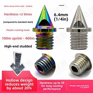 <span class=keywords><strong>Pointes</strong></span> <span class=keywords><strong>de</strong></span> crampons légères en acier au <span class=keywords><strong>carbone</strong></span> Track Eagle - <span class=keywords><strong>Pointes</strong></span> courtes et <span class=keywords><strong>pointes</strong></span> <span class=keywords><strong>de</strong></span> saut 1/4" et 3/8" - Accessoires pour chaussures - Product Image 2