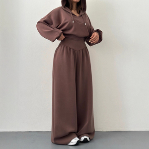 PASUXI Set <span class=keywords><strong>Sportivo</strong></span> da Donna 2 Pezzi, Felpa con Cappuccio a V Traspirante ed Ecologica, Pantaloni Jogger, <span class=keywords><strong>Abbigliamento</strong></span> Casual da Palestra - Product Image 2