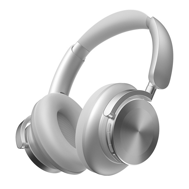 Over-ear Portable headphones with dual-feed noise cancellation, wireless long battery life and dual-feed large dynamic drivers
