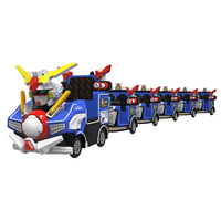 Tren Eléctrico Mini Haojile con Temática de Guerrero Gundam, Sistema de Juego Interactivo sin Rieles, Iluminación LED para Centros Comerciales y Parques de Diversiones