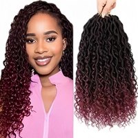 1 paquet de tresses au crochet Freetress Gogo Curl, 18-30 pouces, synthétiques, effet vague océanique, vague d'eau, boucles profondes, cheveux au crochet, boucles de plage