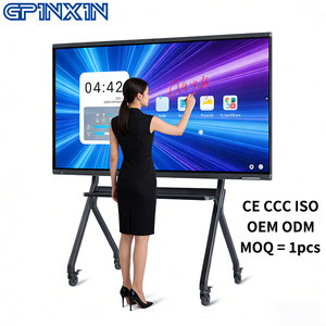 Tableau blanc interactif 55 <span class=keywords><strong>65</strong></span> 75 85 pouces avec écran LCD 4K UHD haute précision multi-touch anti-reflet, tableau intelligent - Product Image 1