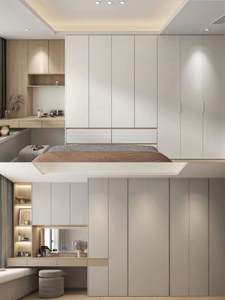 Armario de almacenamiento moderno para dormitorio de casa, armario seccional, guardarropa con armario lateral, armario de madera - Product Image 4