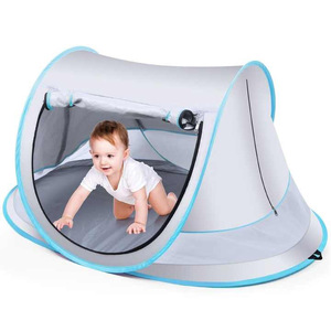 Carpa de Playa Plegable con Protección Solar UPF 50+ UV, Toldo para el Sol, Carpa de Viaje Portátil para Bebés - Product Image 1