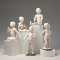 Mannequin bébé enfant corps entier pour vitrine de magasin de vêtements pour enfants, avec base en verre