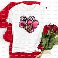 Facile à utiliser coeur conception Dtf transferts vinyle Sublimation transfert saint valentin chaleur presse transferts pour vêtements