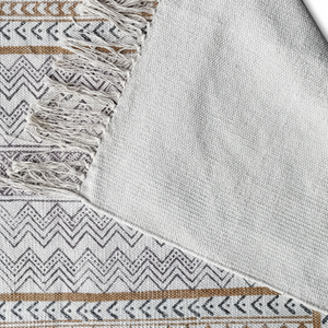 Tapis de travail à bordure en zigzag Tapis d'impression Jaipuri unique pour le salon à la maison et l'utilisation occasionnelle du festival de voiture - Product Image 1