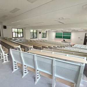 Les salles de classe de l'université avec des bureaux connectés et chaises <span class=keywords><strong>blanc</strong></span> avec tableau d'écriture <span class=keywords><strong>bureau</strong></span> d'école et combinaison de chaises - Product Image 3