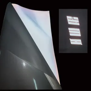 Traceur haute visibilité coupe <span class=keywords><strong>PES</strong></span> TPU presse à chaud élastique fer de transfert sur papier réfléchissant film autocollant pour t-shirt logo étiquette - Product Image 1