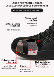 Zapatos <span class=keywords><strong>de</strong></span> <span class=keywords><strong>Seguridad</strong></span> <span class=keywords><strong>de</strong></span> Verano para Hombre Ligeros y Transpirables <span class=keywords><strong>de</strong></span> Malla para Deportes Casuales con Suela <span class=keywords><strong>de</strong></span> Goma y Plantilla <span class=keywords><strong>de</strong></span> Acero para Protección Laboral - Product Image 5