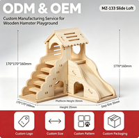 Abri pour hamster en bois massif naturel, résistant aux morsures, maison multifonctionnelle pour hamster, jouet décoratif pour cage, pour petits animaux