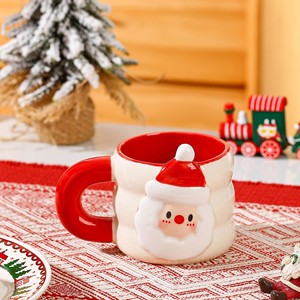 Tasse en céramique décorative pour Noël, ambiance de Noël, arbre de Noël, Père Noël, cadeau pour la maison - Product Image 2